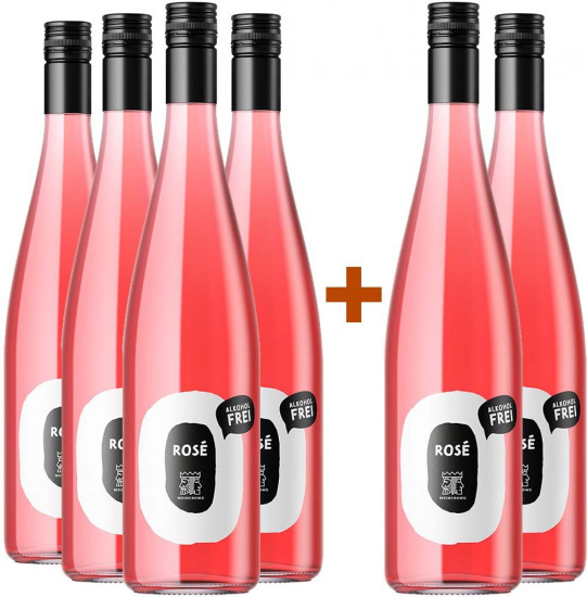 4+2 Paket Rosé Alkoholfrei trocken - WEINCROWD