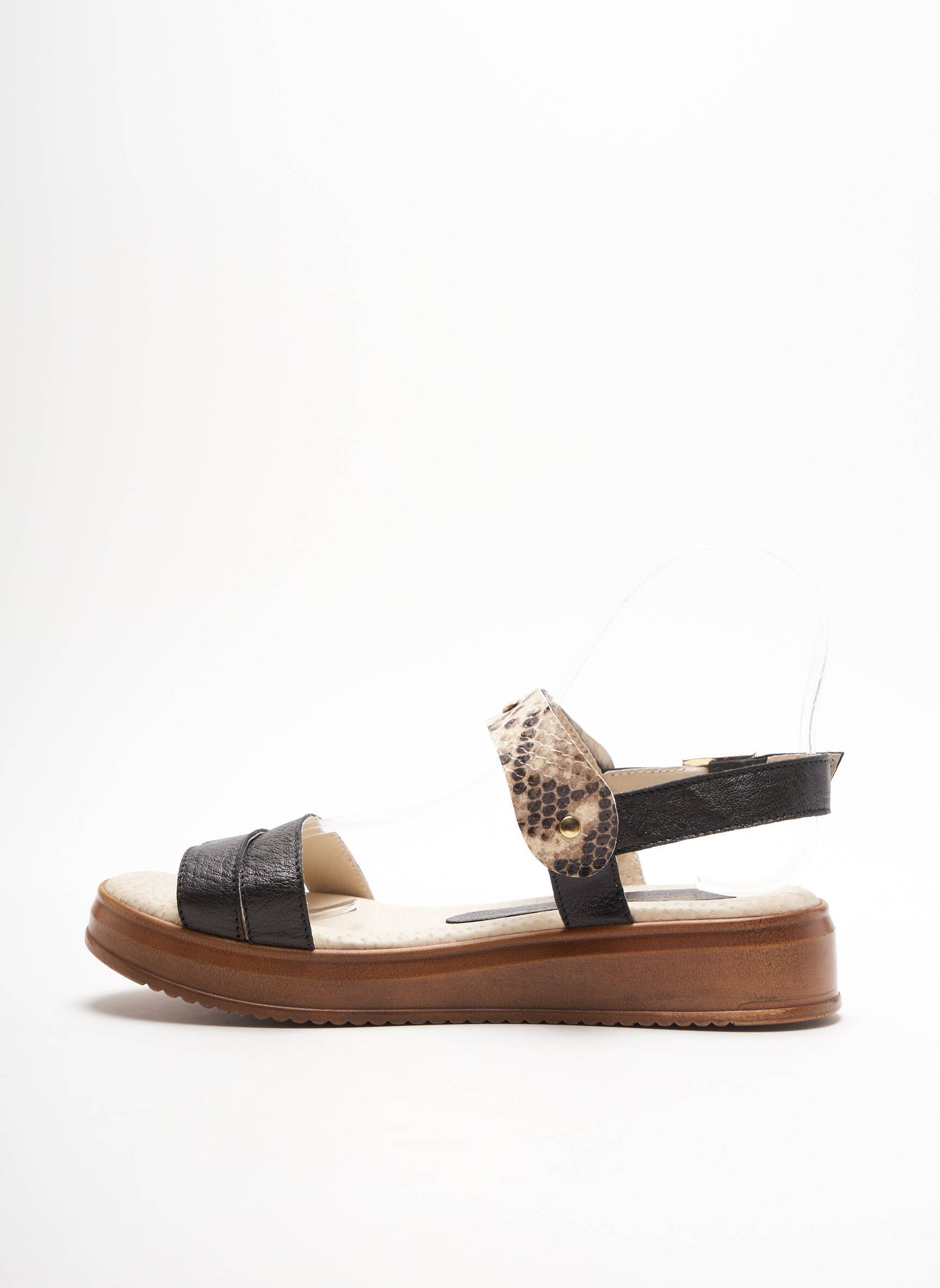Brodequins Sandales Nu Pieds Femme couleur noir