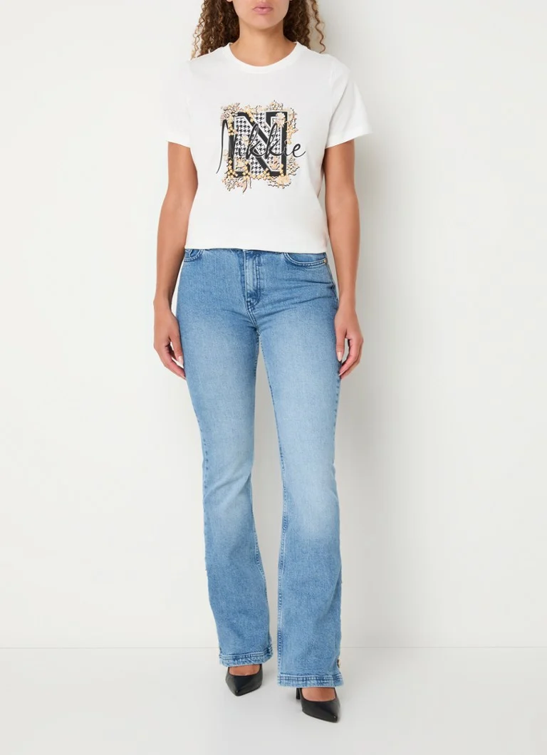 T-shirt di Nikkie Rocky con logo stampato