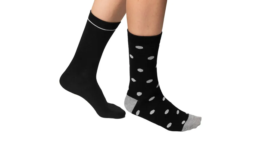 DIM Damen Socken Big Dots 2er Pack schwarz