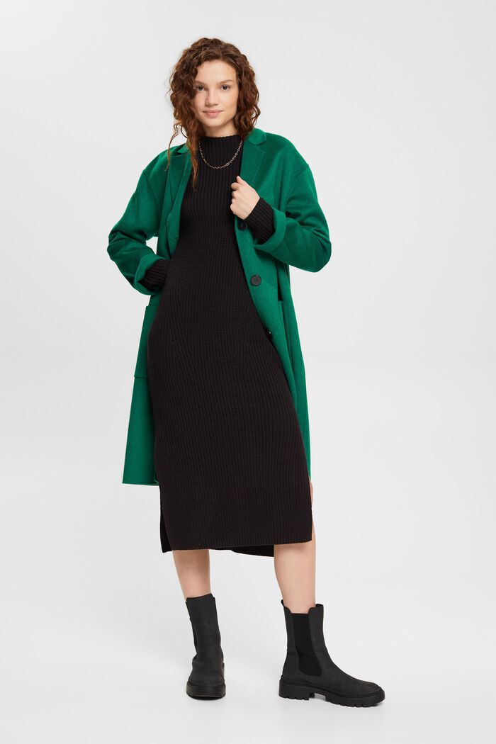 Strick-Midikleid aus Baumwollmix