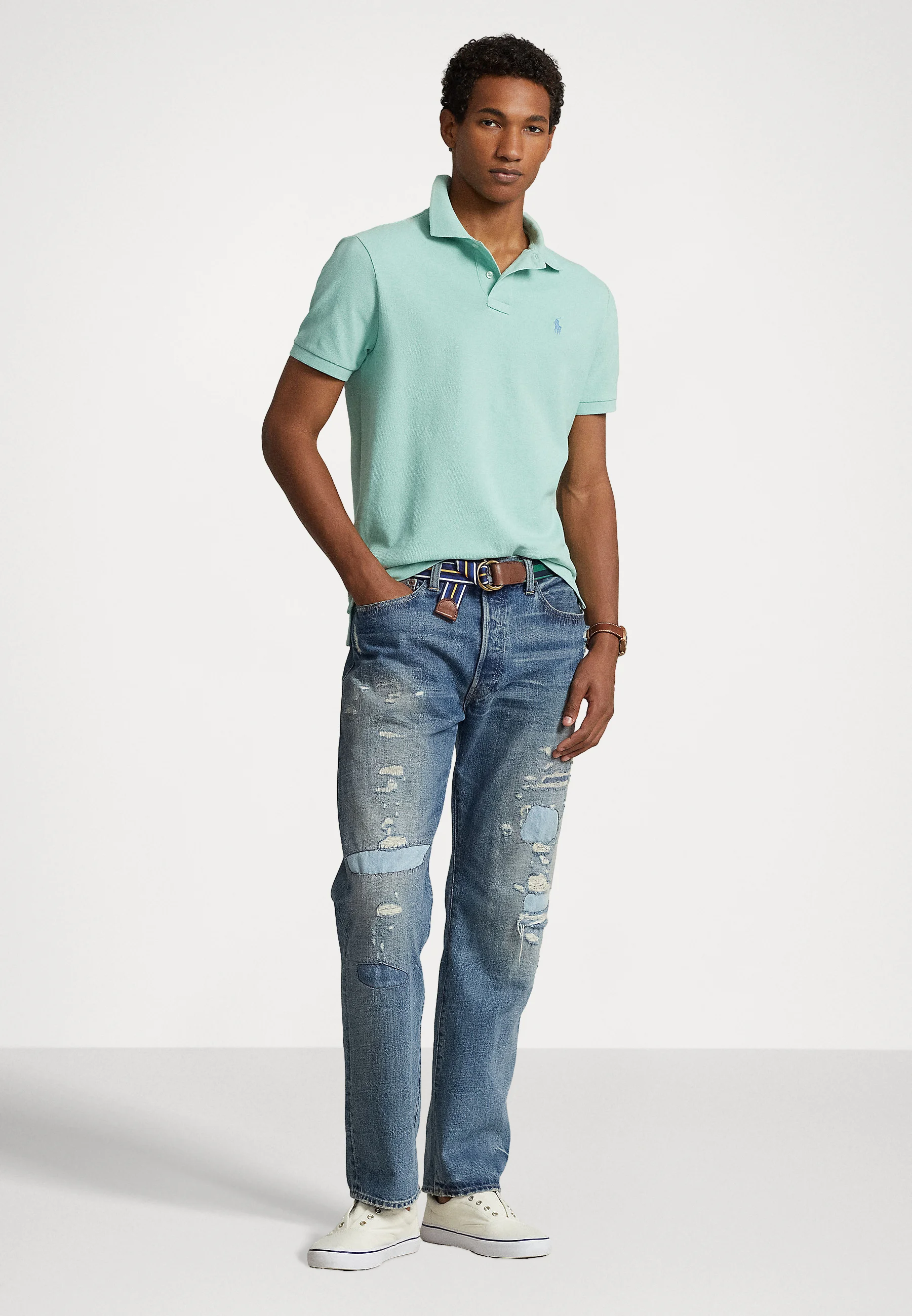Polo Ralph Lauren SLIM FIT MESH SHIRT - Polo