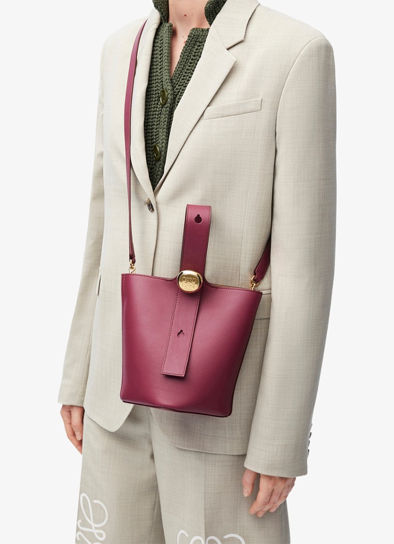 Borsa a tracolla LOEWE Pebble Bucket Mini in pelle di vitello