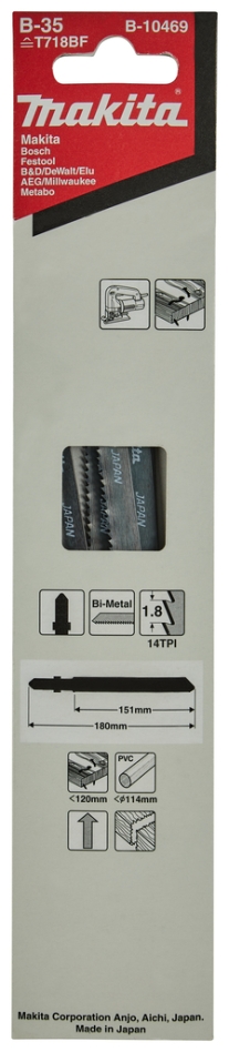 Akcesoria Makita B-10469 Brzeszczot do wyrzynarki B35 Bimetal 3 sztuki