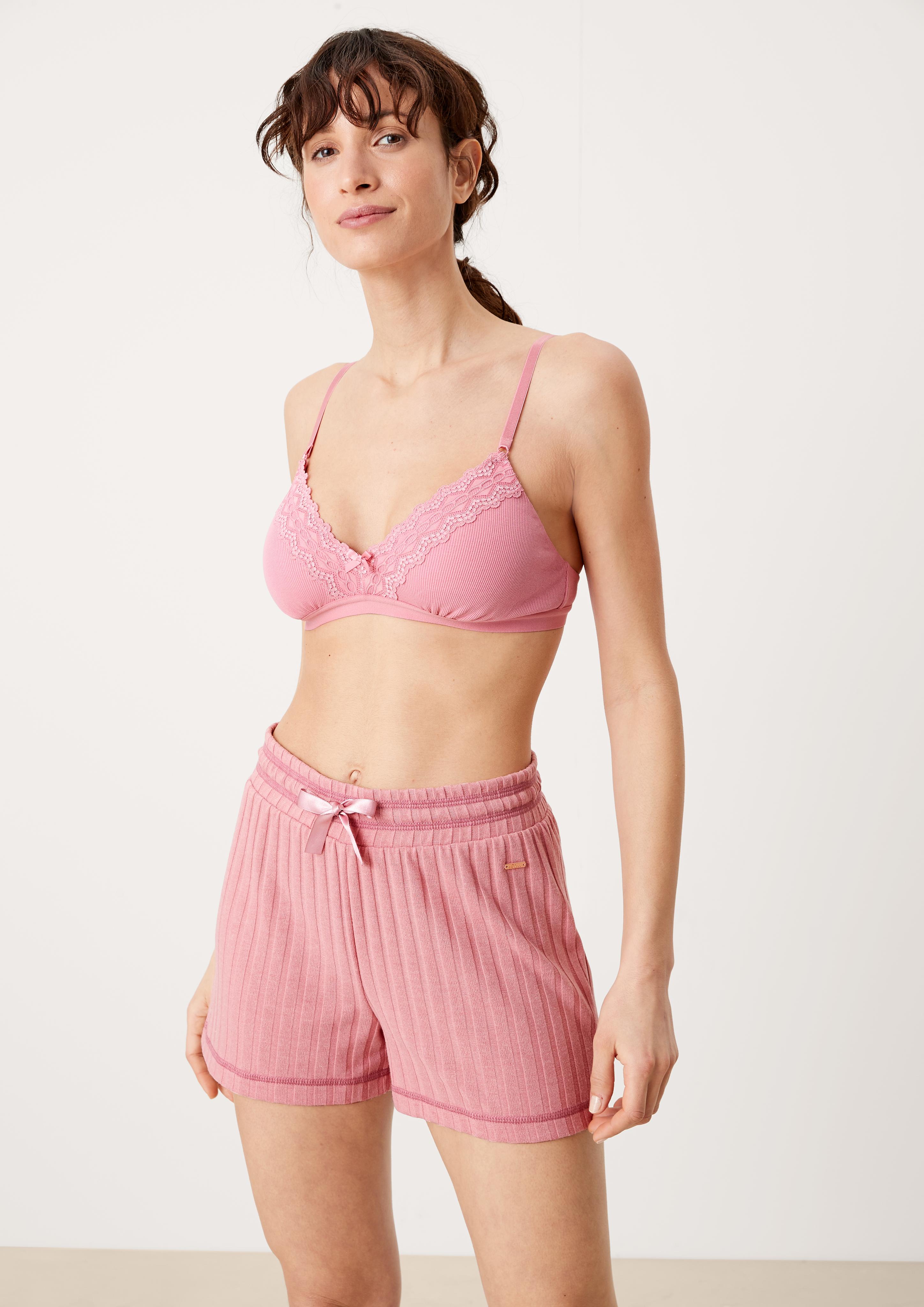 Loungeshorts mit Satinschleife  6007044-4500