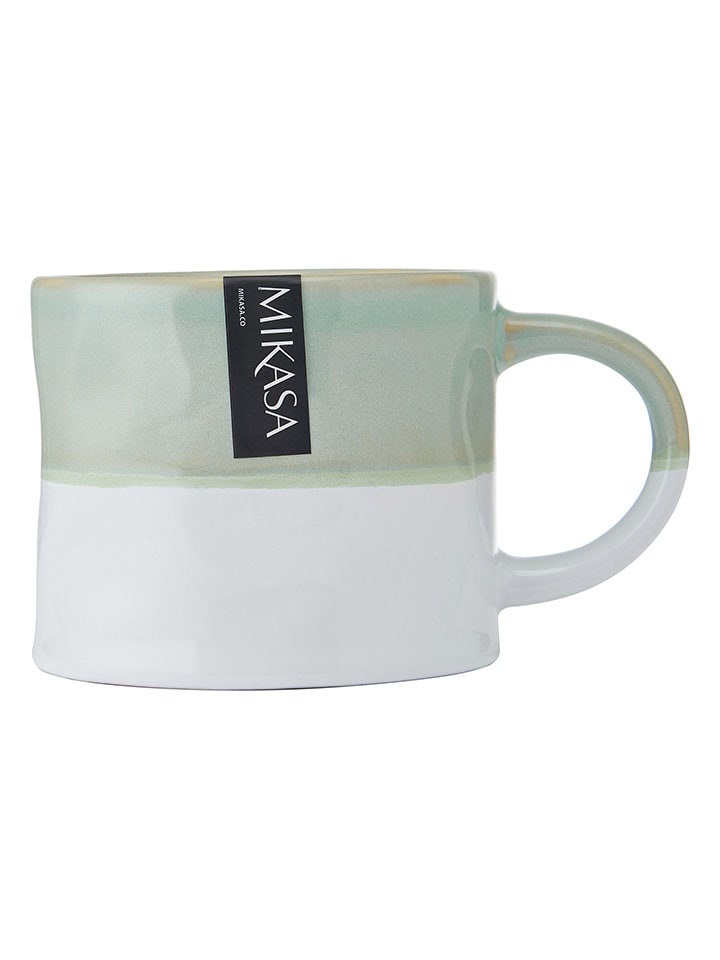 Mikasa 2er-Set: Tassen in Grün/ Weiß - 350 ml günstig kaufen onesize
