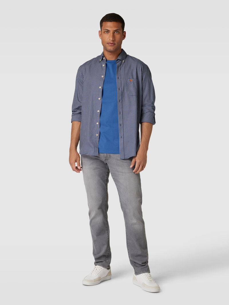T-Shirt mit Rundhalsausschnitt in blau