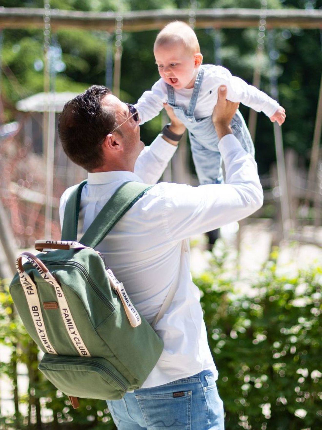 Childhome Eltern Wickelrucksack Family Club Signature CHILDHOME - wollweiß