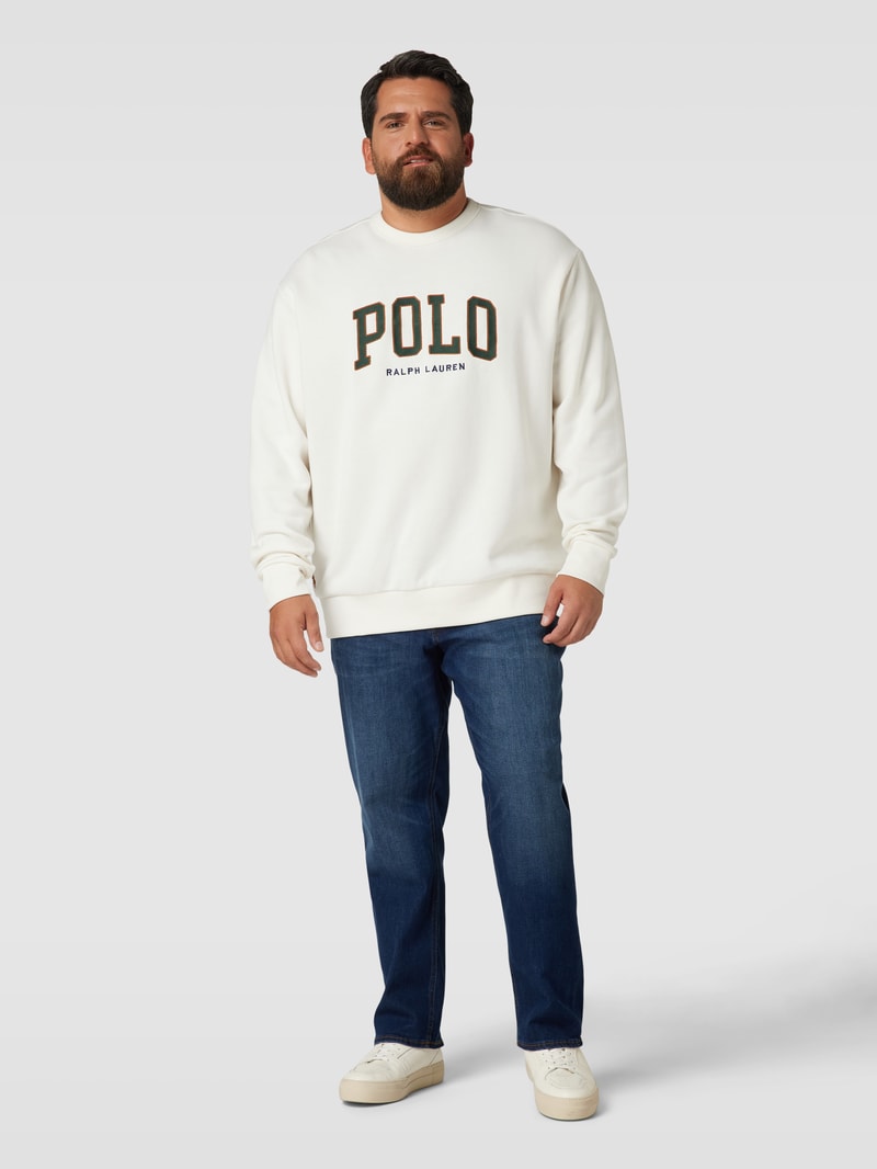 PLUS SIZE Sweatshirt mit Label-Print in offwhite