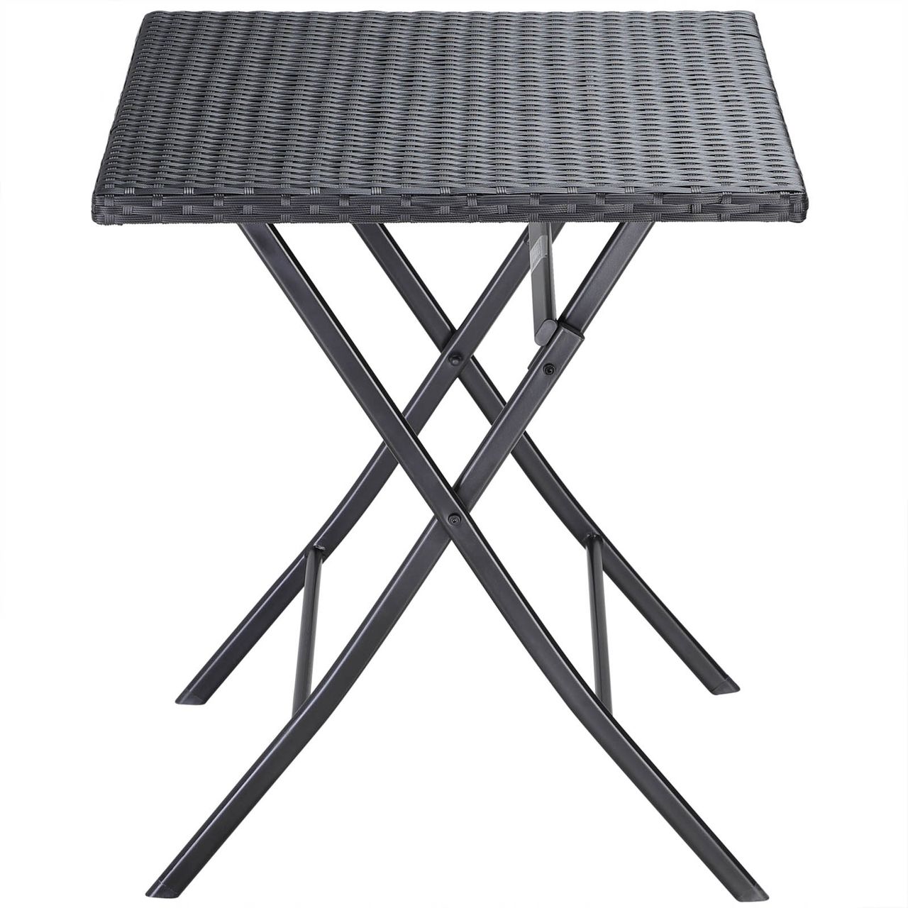 Casaria Polyrattan Klapptisch 73x63x63cm schwarz
