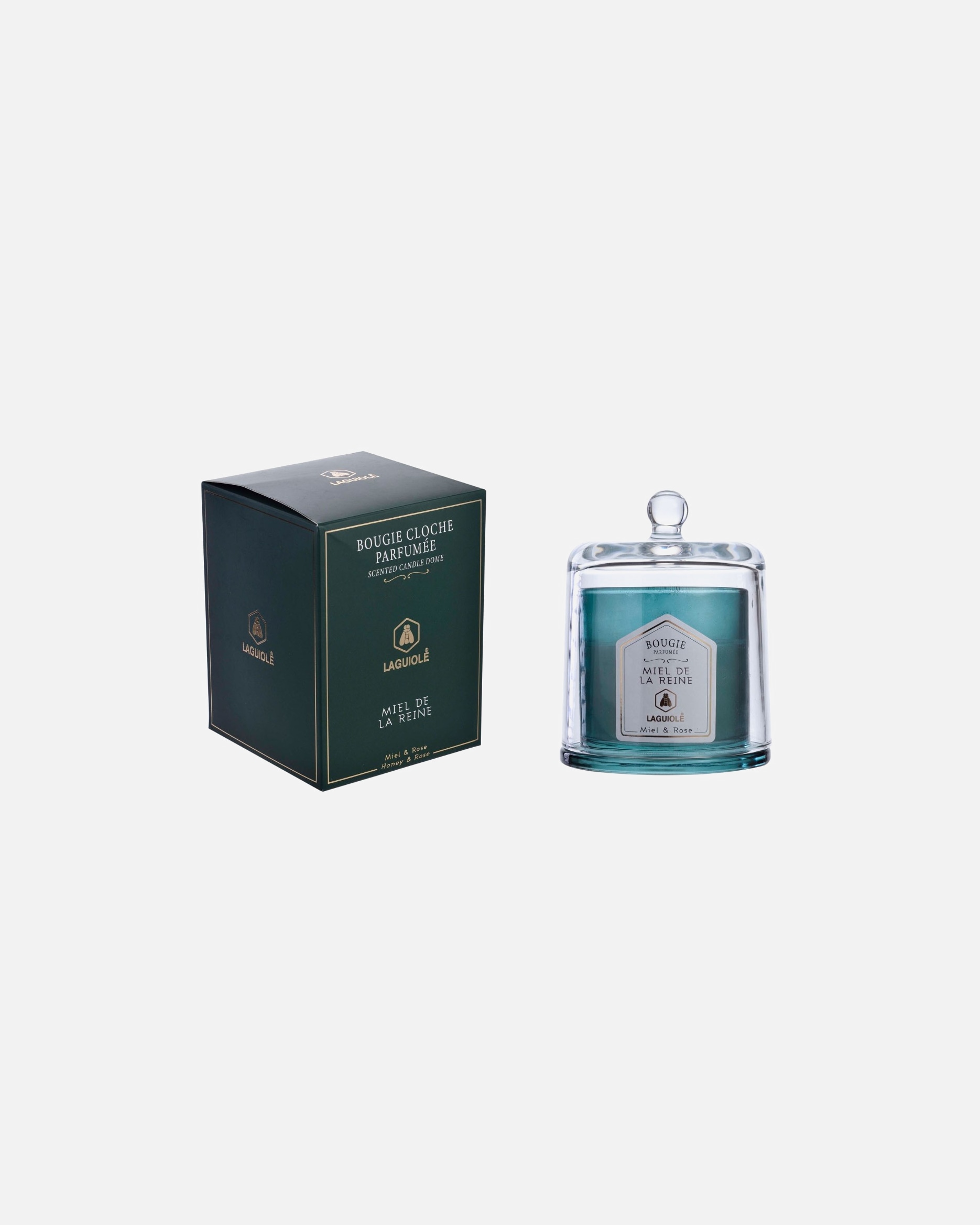 Vela aromática y campana Guiole, Rosas y Miel, 26 horas de fragancia, 200 g