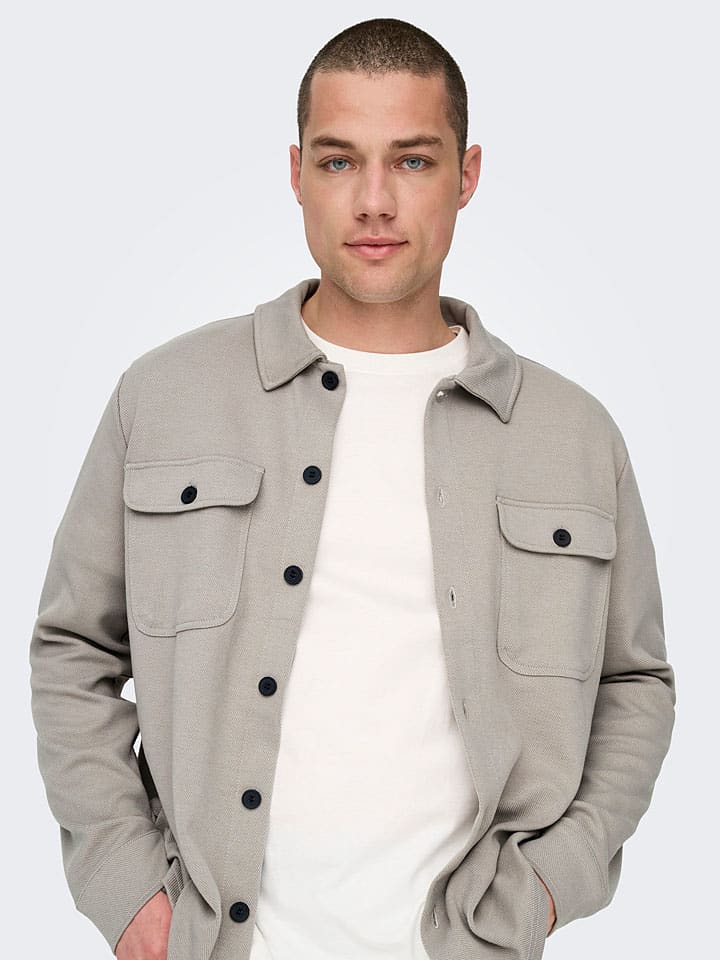 ONLY & SONS Hemd in Grau günstig kaufen