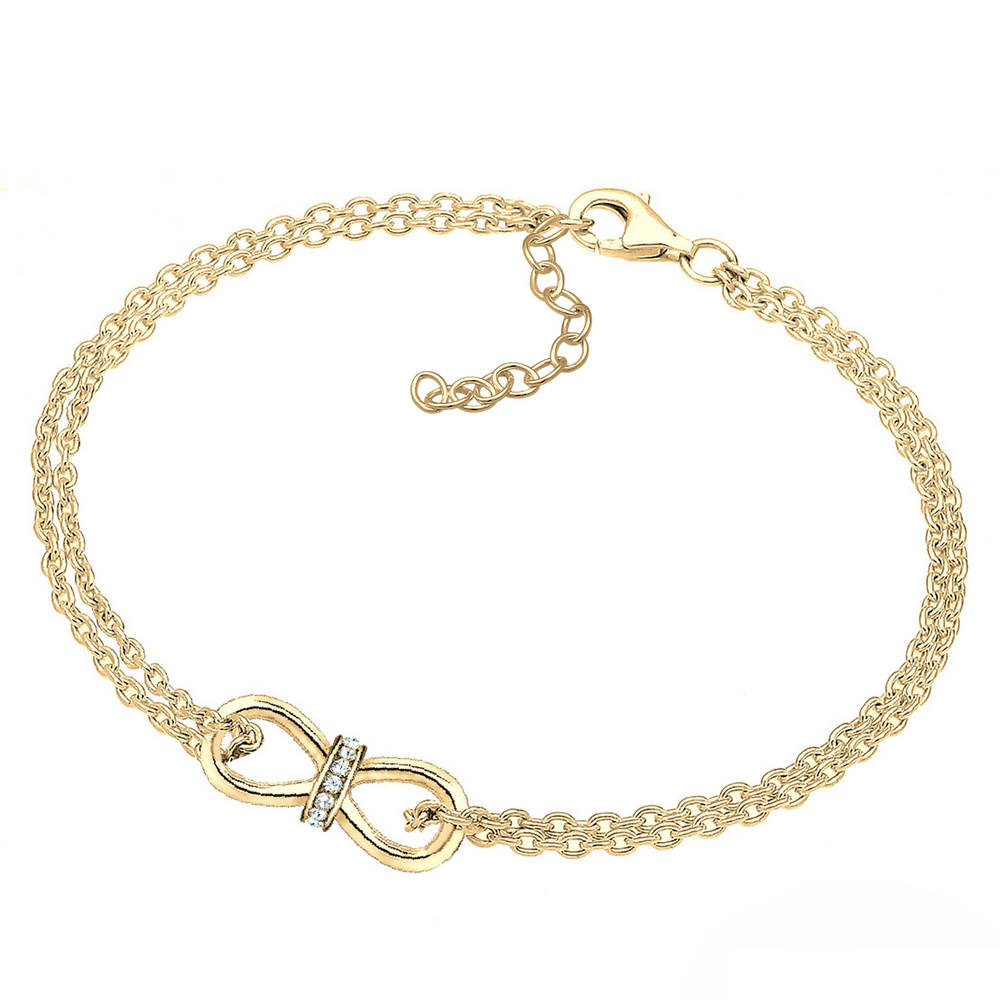 Elli Elli Bracelet Infinity Endlos Kristalle 925 Silber Bracelet