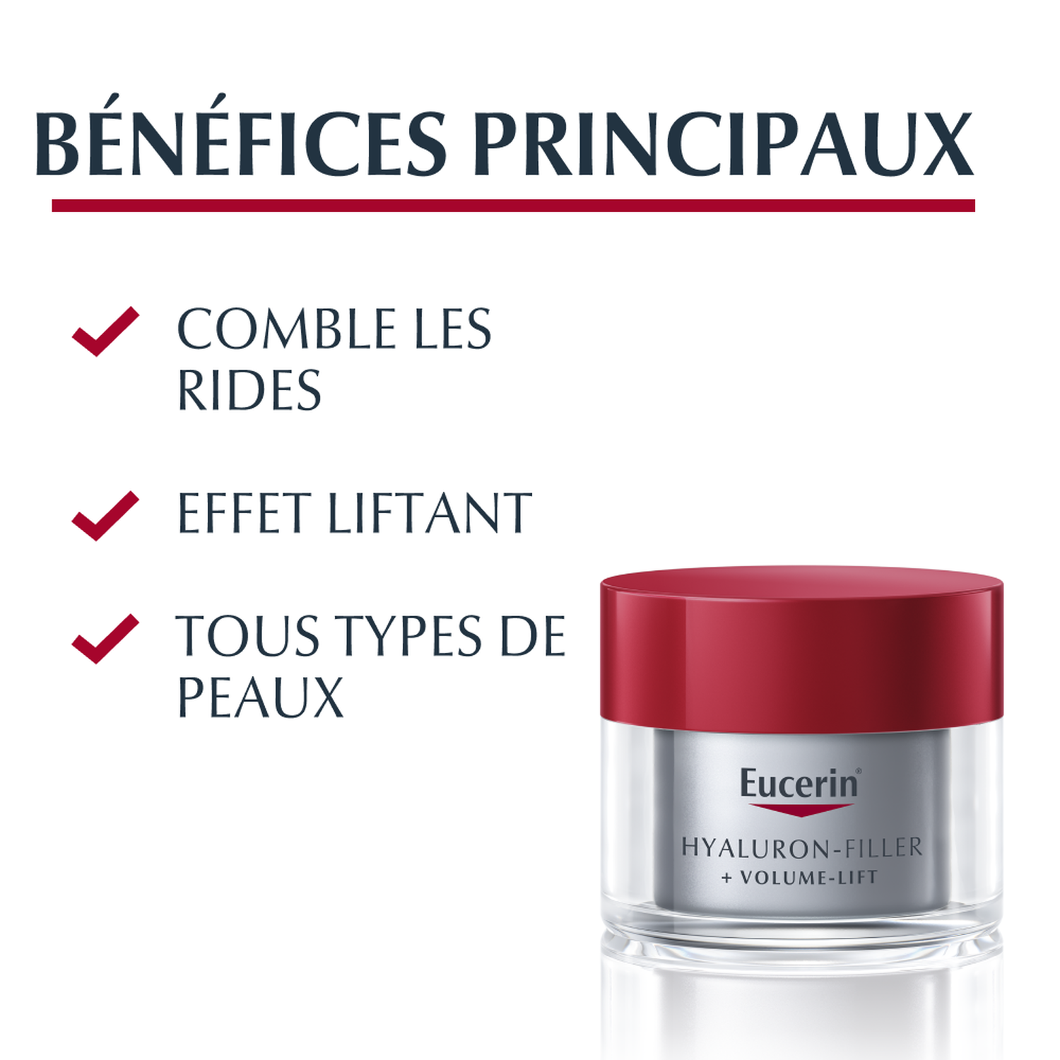 Eucerin Hyaluron-Filler Volume-Lift Soin de Nuit Volumisateur - Tous Types de Peaux