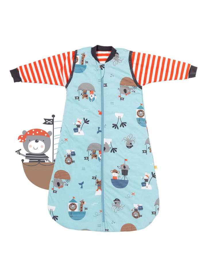 Schlummersack Babyschlafsack, 2.5 TOG in Hellblau-Rot günstig kaufen