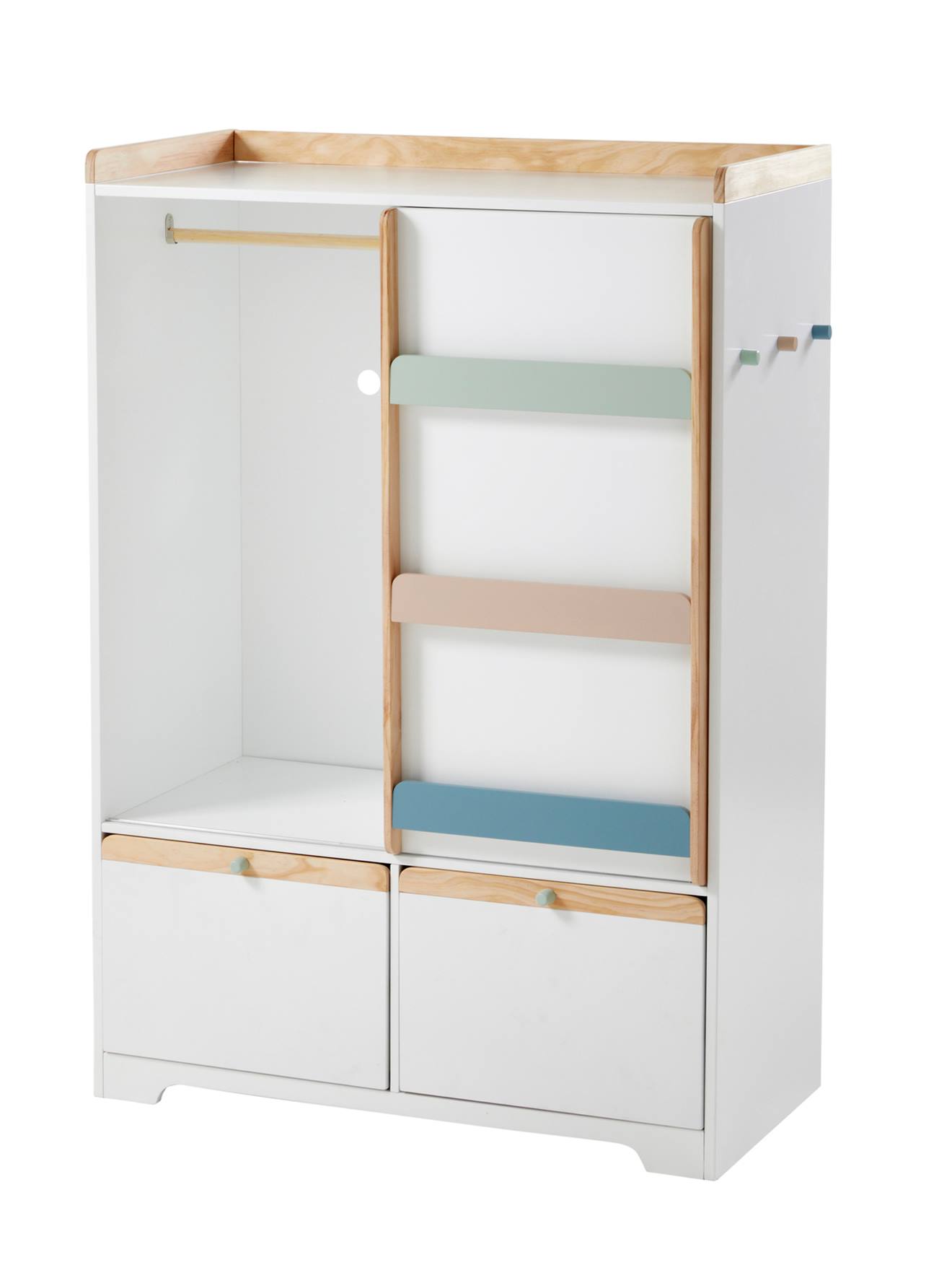 Vertbaudet Kinderzimmer Schrank ABC - weiß/natur