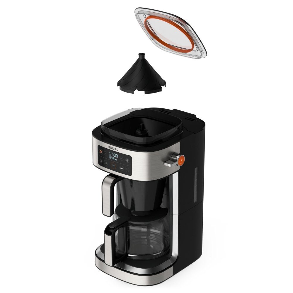 Krups Filterkaffeemaschine KM 760D - Filterkaffeemaschine - silber/schwarz