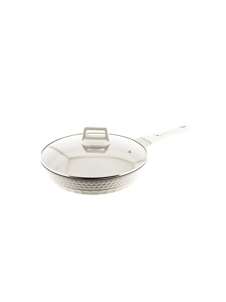 Almina Bratpfanne mit Glasdeckel Ø28 cm in Creme günstig kaufen onesize