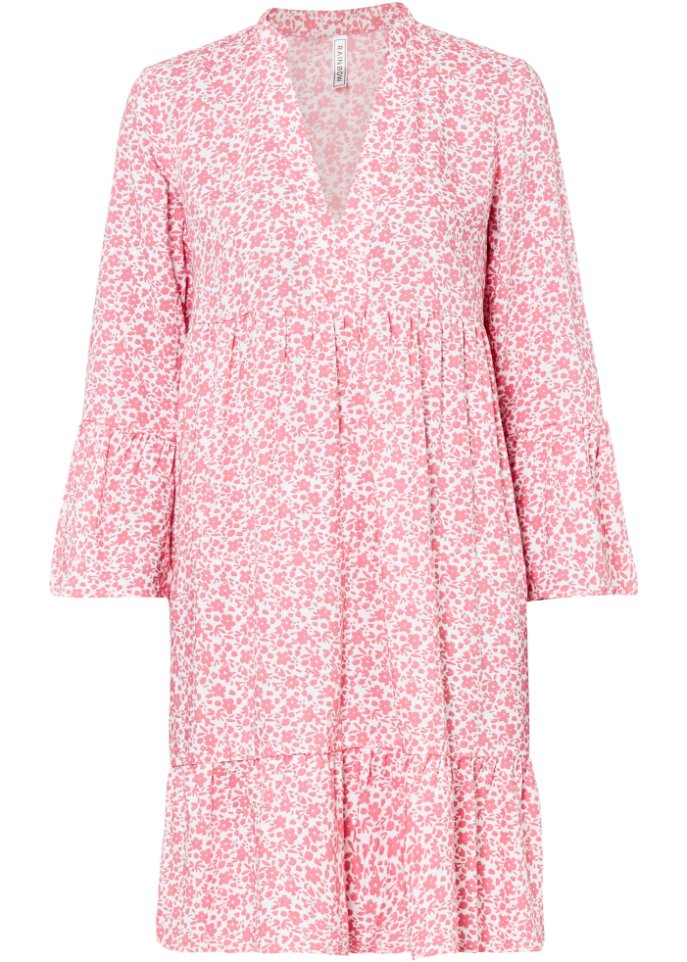 Kleid mit Volants aus nachhaltiger Viskose