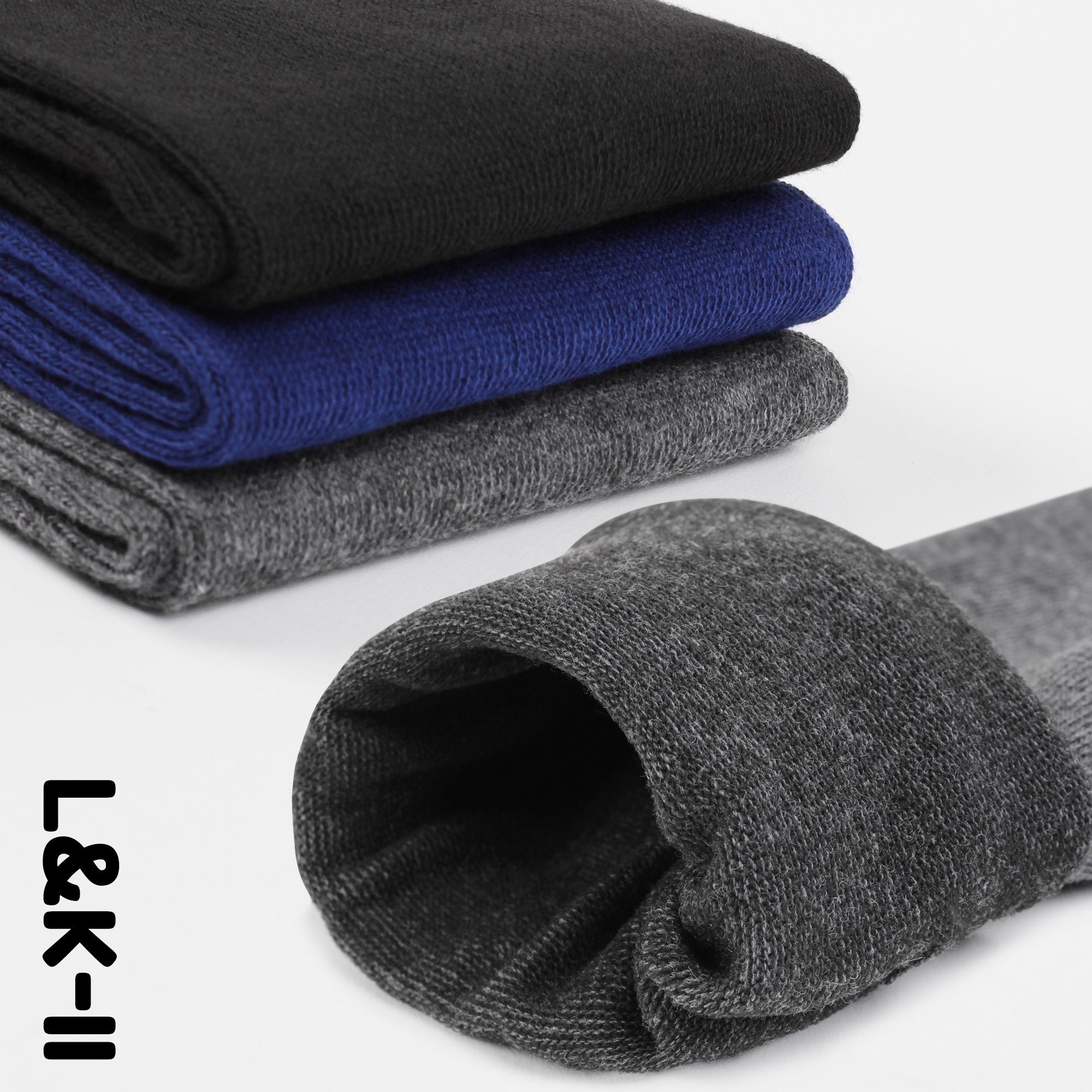 L&K-II Feinstrumpfleggings 2764 (3er-Pack) Jungen Leggings Knöchellang aus Baumwolle
