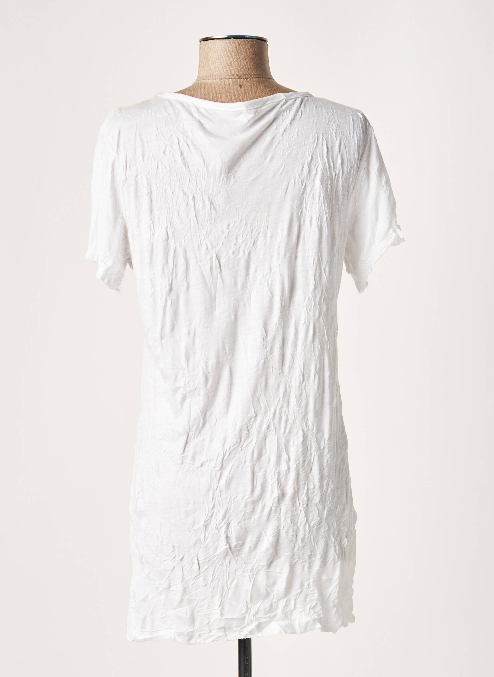 Lauren Vidal Tuniquemanchecourte Femme couleur blanc