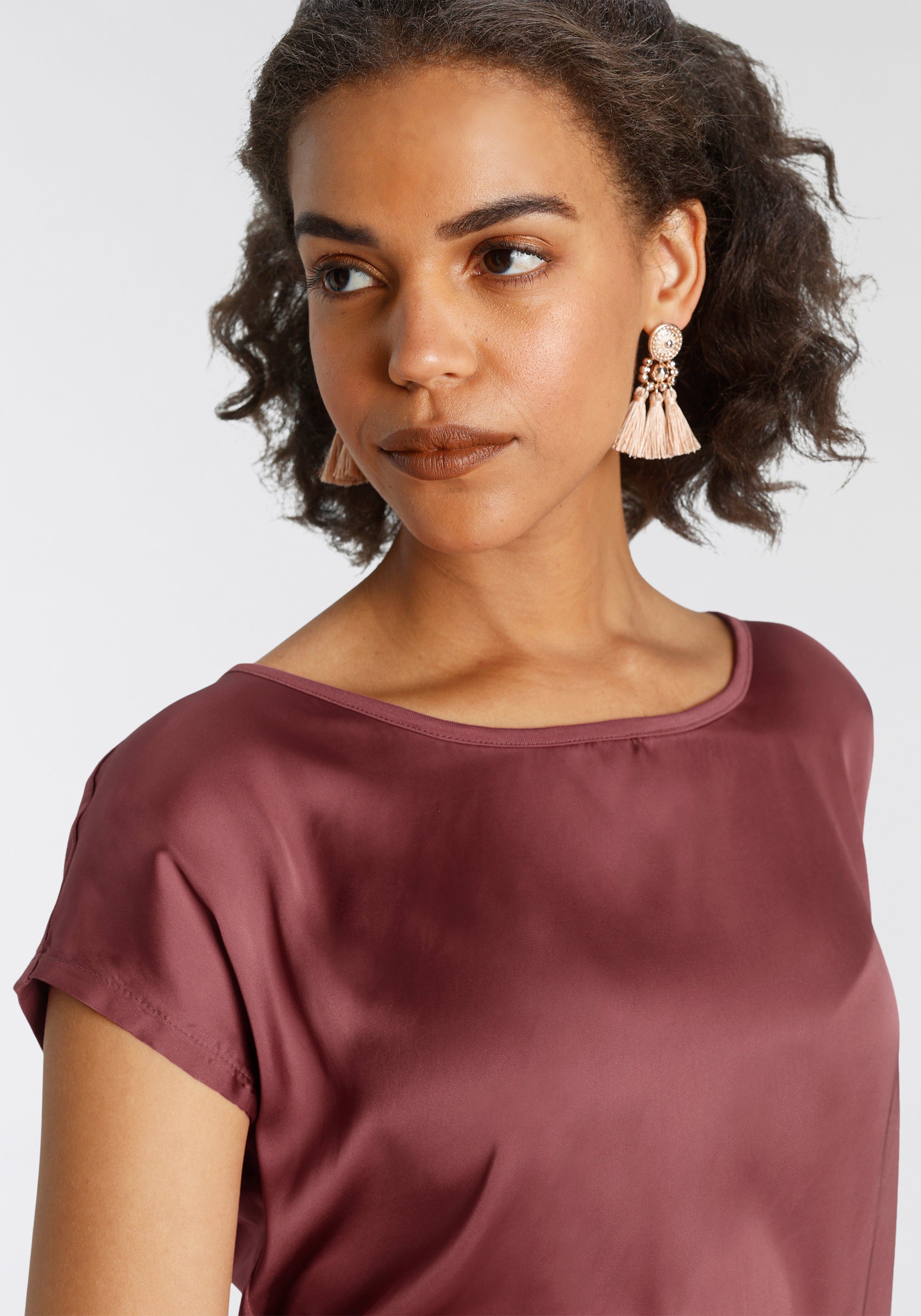 Laura Scott Shirtbluse aus Satin und Jersey - NEUE KOLLEKTION