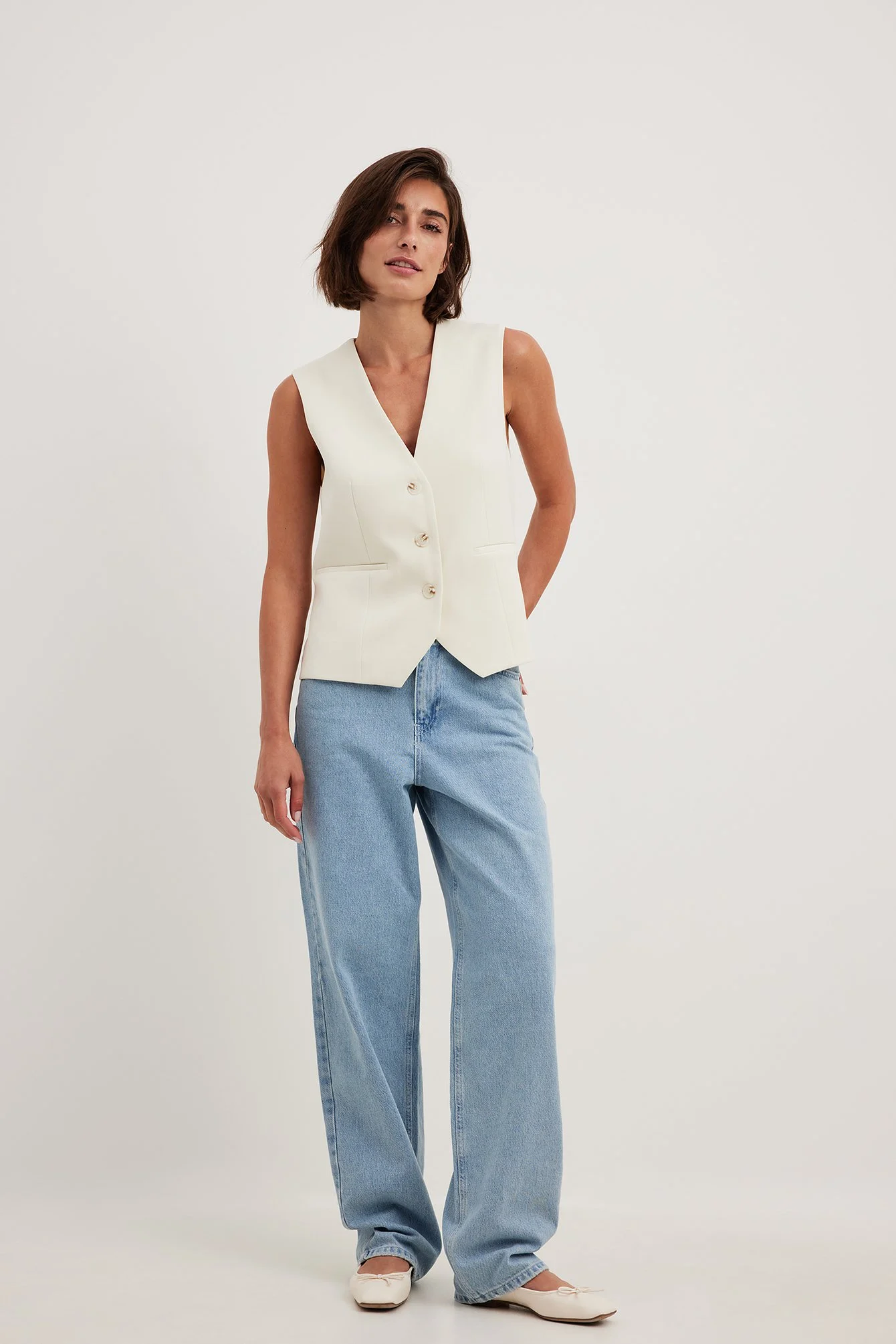 Lockere Jeans mit mittlerer Taille