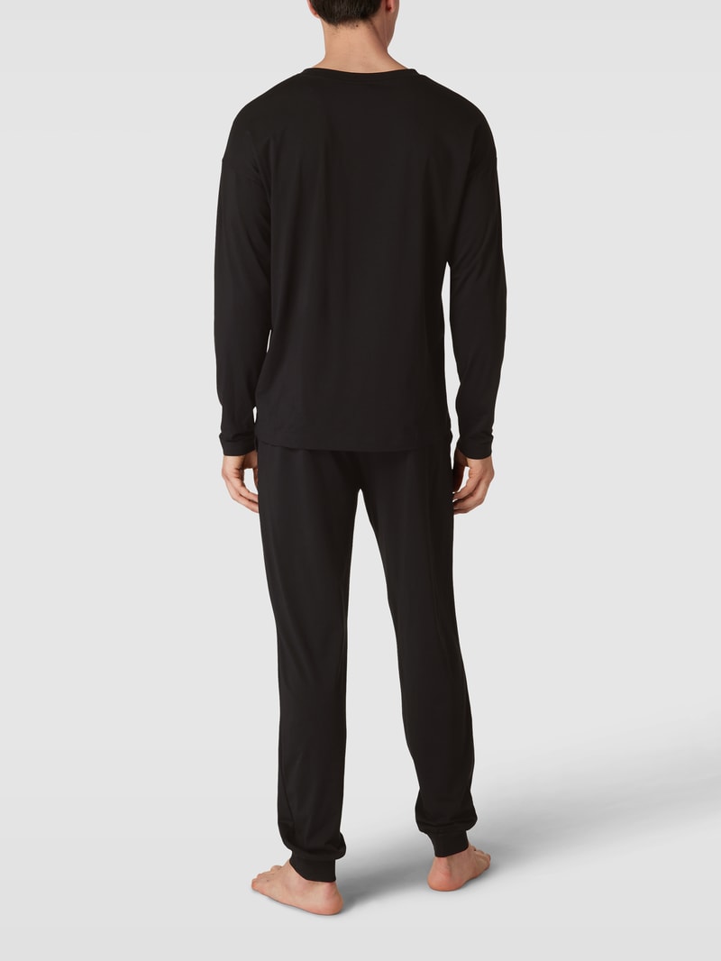 Pyjama mit Stretch-Anteil in schwarz