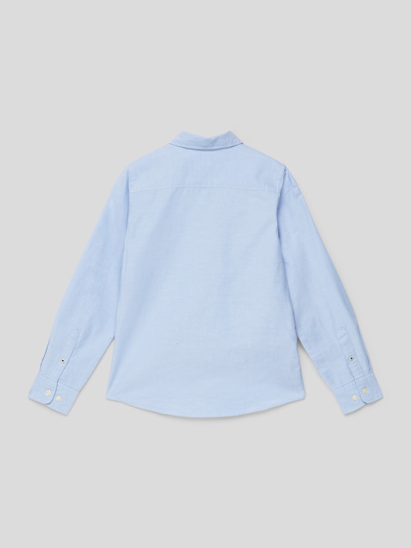 Hemd mit Button-Down-Kragen Modell 'OXFORD' in bleu