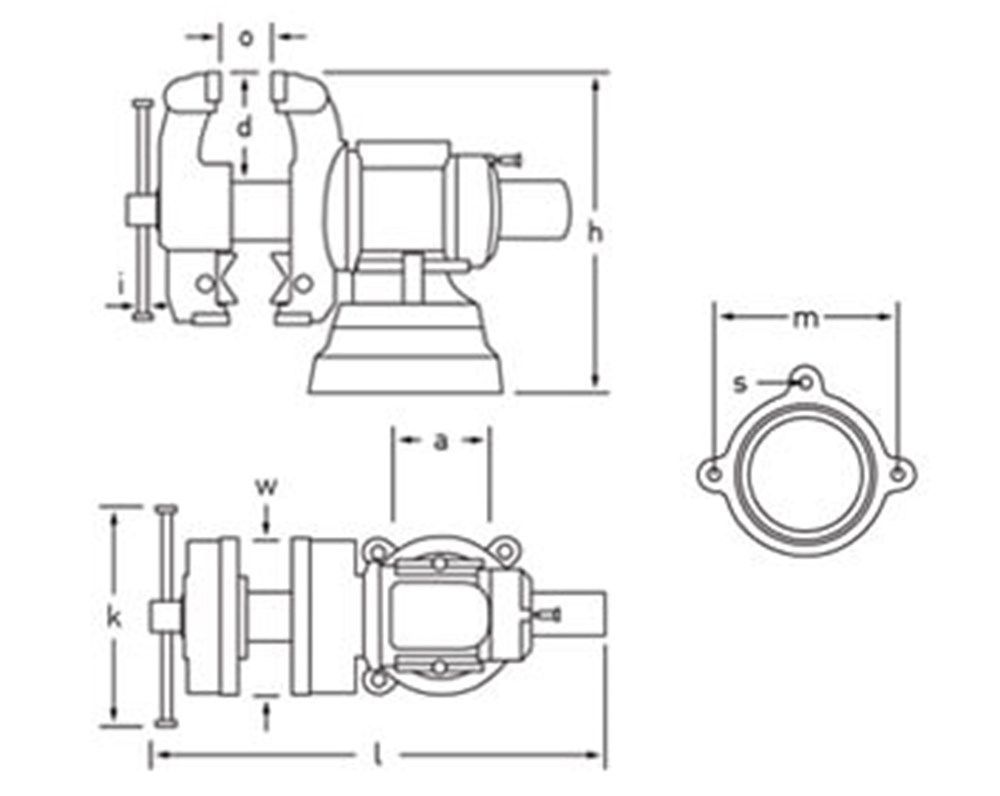 Huvema 21131054 Multifunkčný zverák 152,4 mm