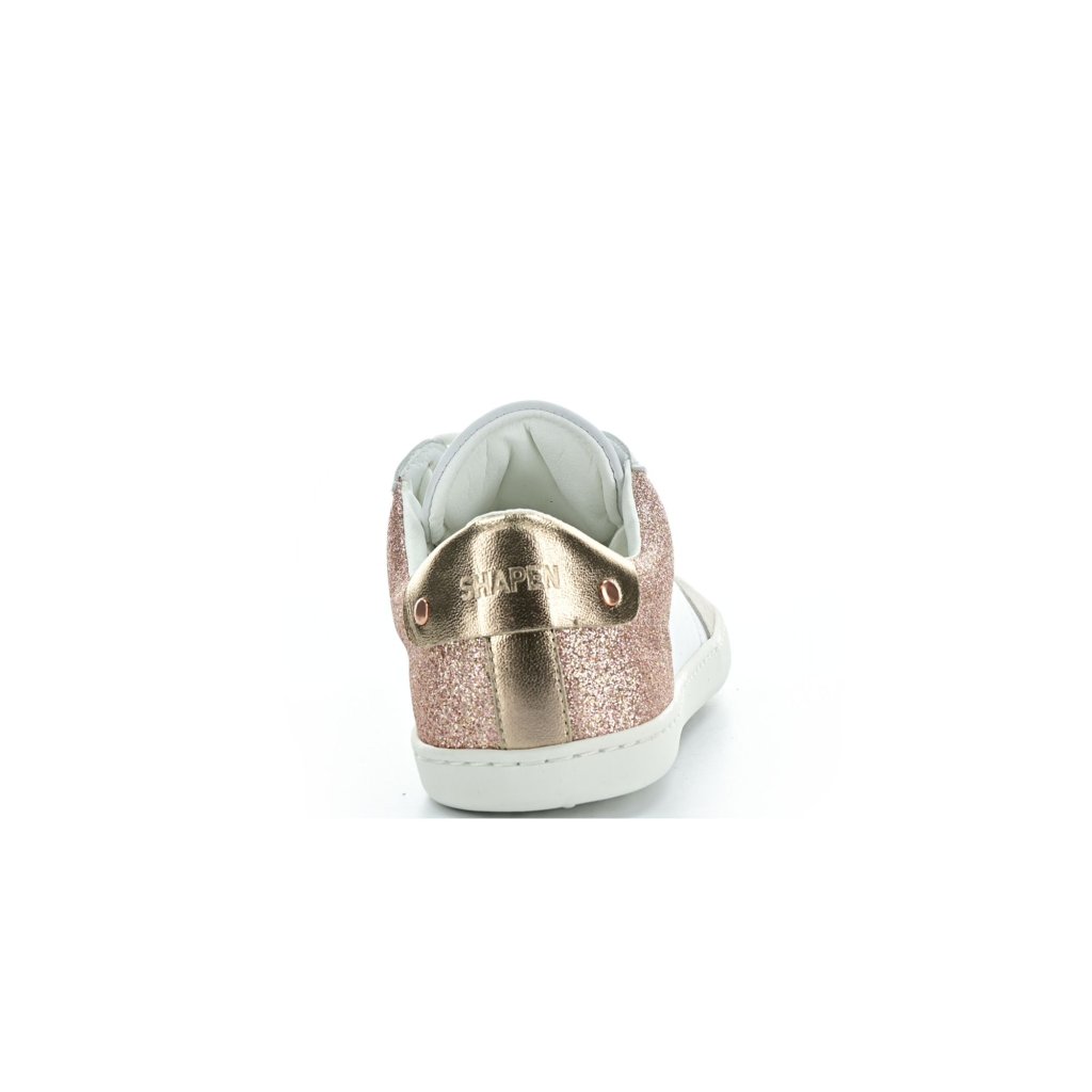 Shapen Charm Rose Gold Leather Barfuß-Halbschuhe