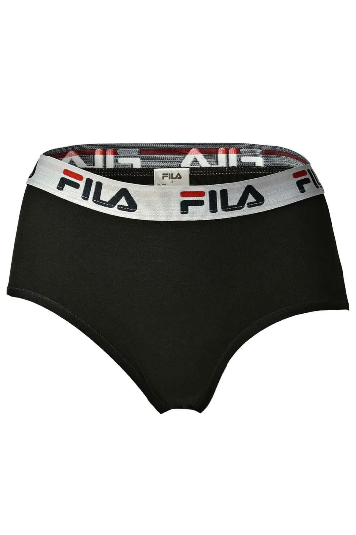 FILA  Damen Hipster - 4er Pack Slip, Logo-Bund, Cotton Stretch, einfarbig