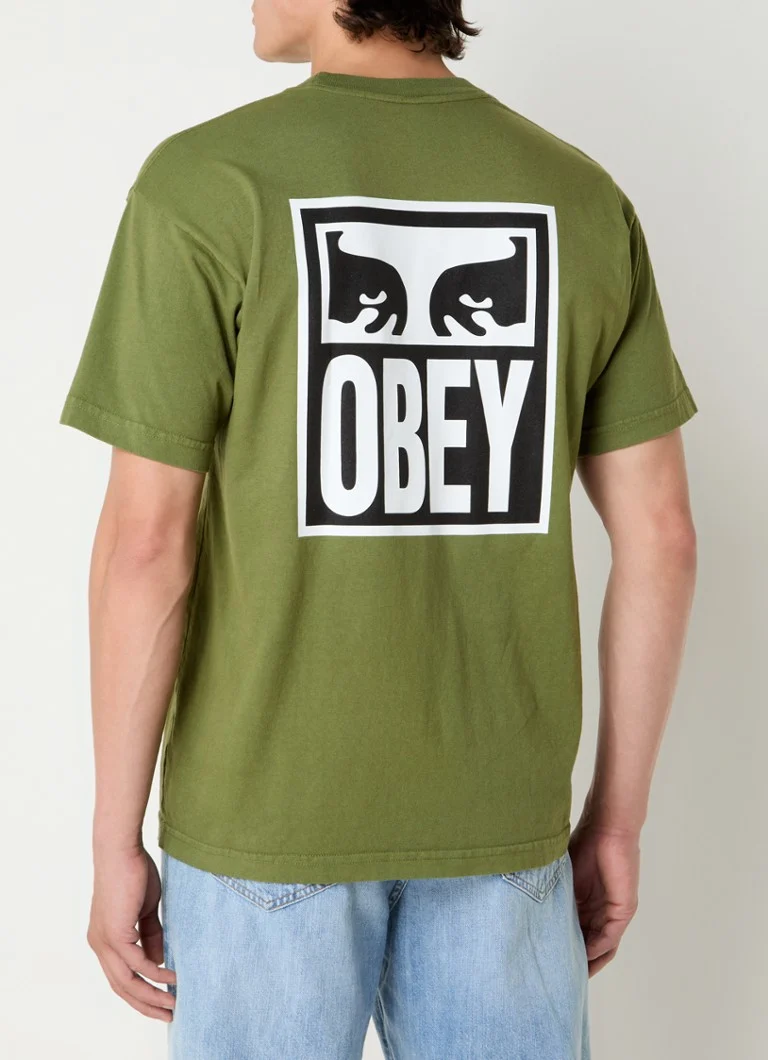 T-shirt Obey Eyes con logo e stampa sul retro.