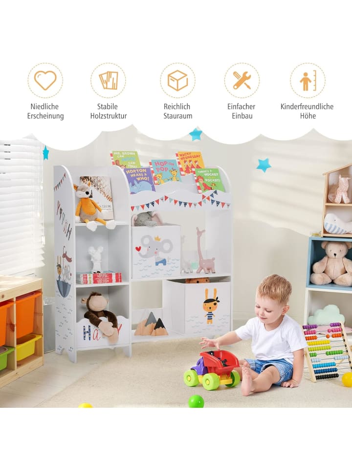 COSTWAY Kinderzimmerschrank in Weiß günstig kaufen 30 cm