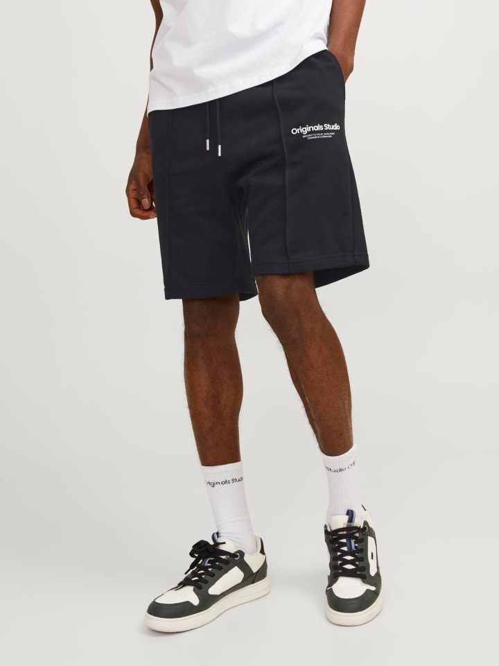 Jack & Jones Lässige Locker geschnittene Joggershorts - Elastischer Bund in Schwarz günstig kaufen
