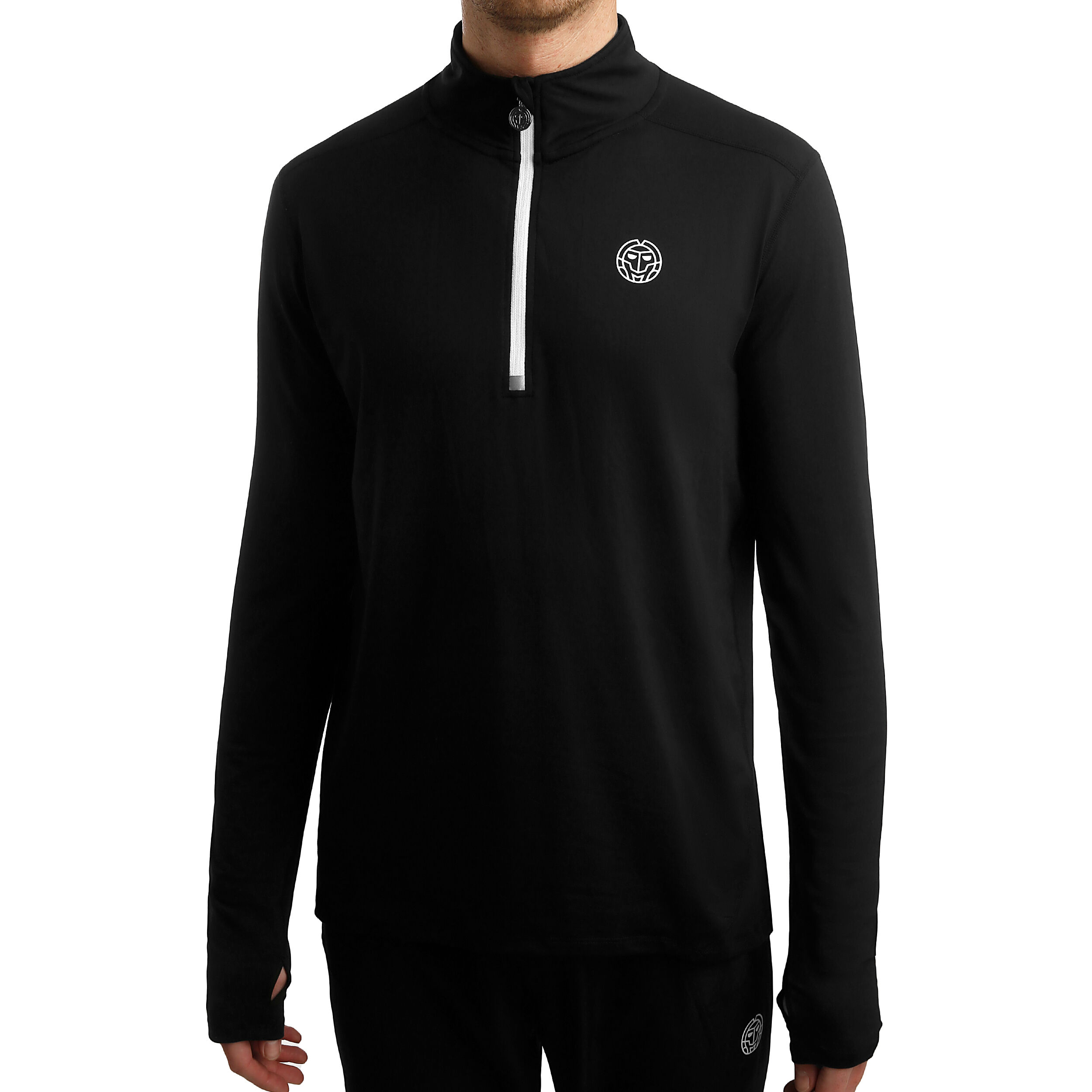 Zac Tech Half Zip Longsleeve Herren - Schwarz, Weiß