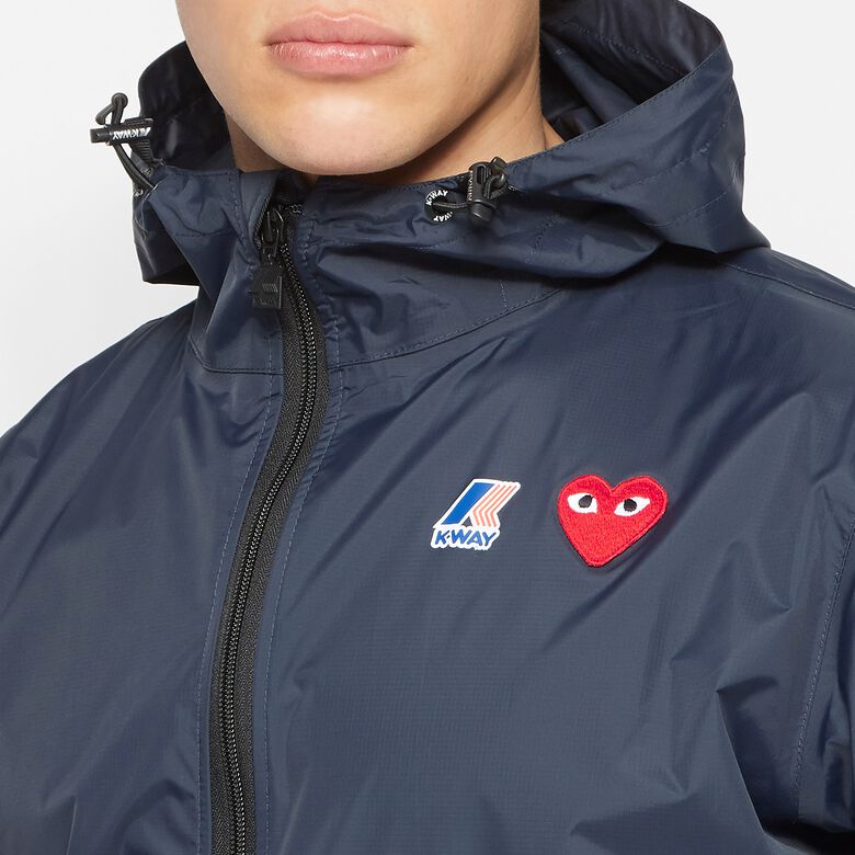 Comme des Garcons Play K-Way Hoodie Full Zip navy