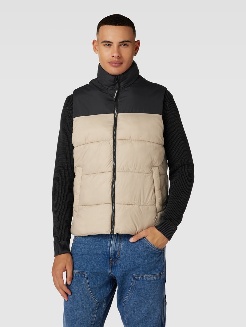 Steppweste mit Stehkragen Modell 'TOBY' in offwhite