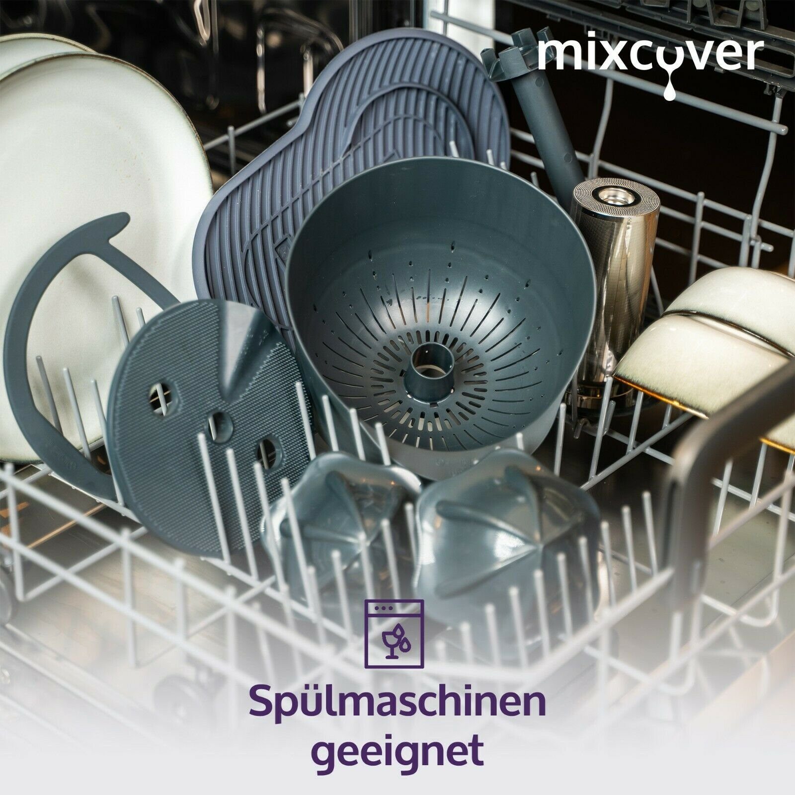 Mixcover Küchenmaschinen-Adapter mixcover verbesserte Saftpresse/Zitruspresse für Thermomix TM6 & TM5, Entsafter