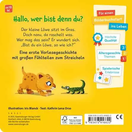 Mein erstes Vorlese-Fühlbuch: Bist du ein Löwe?