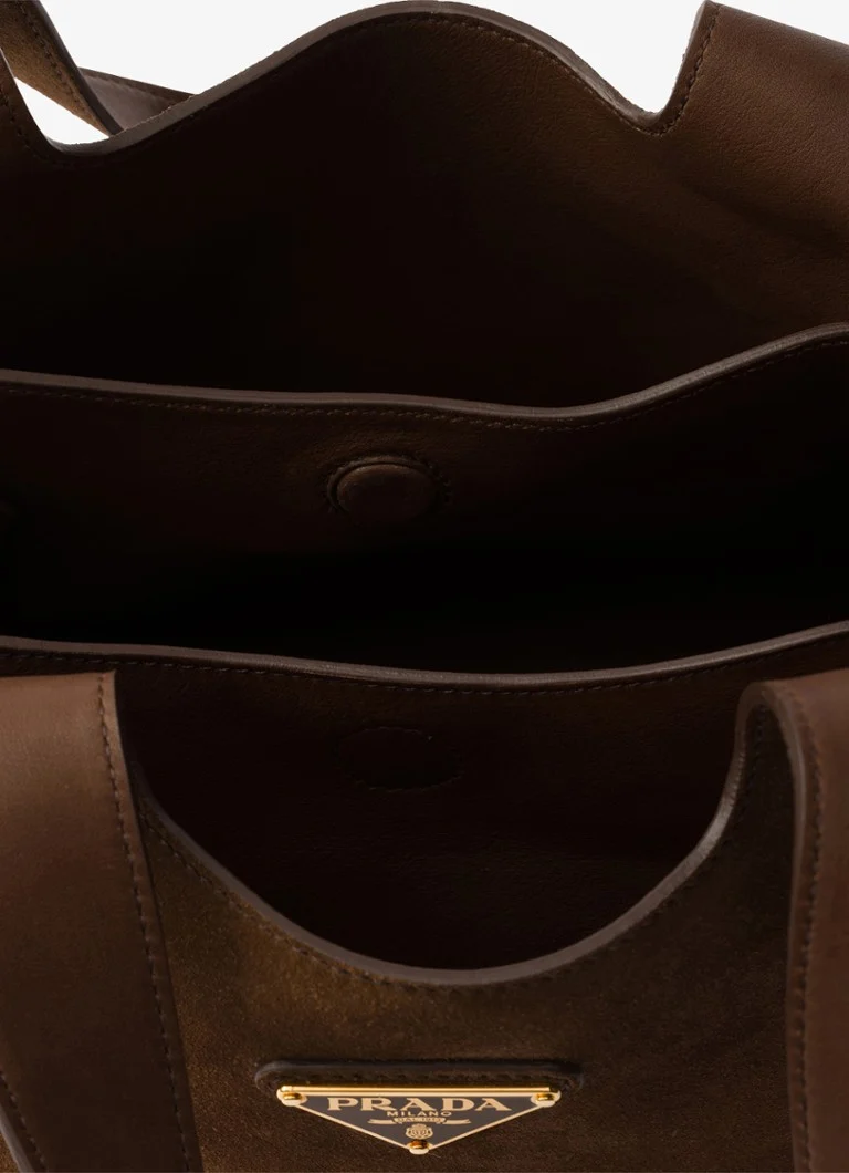 Prada suede mini shopper