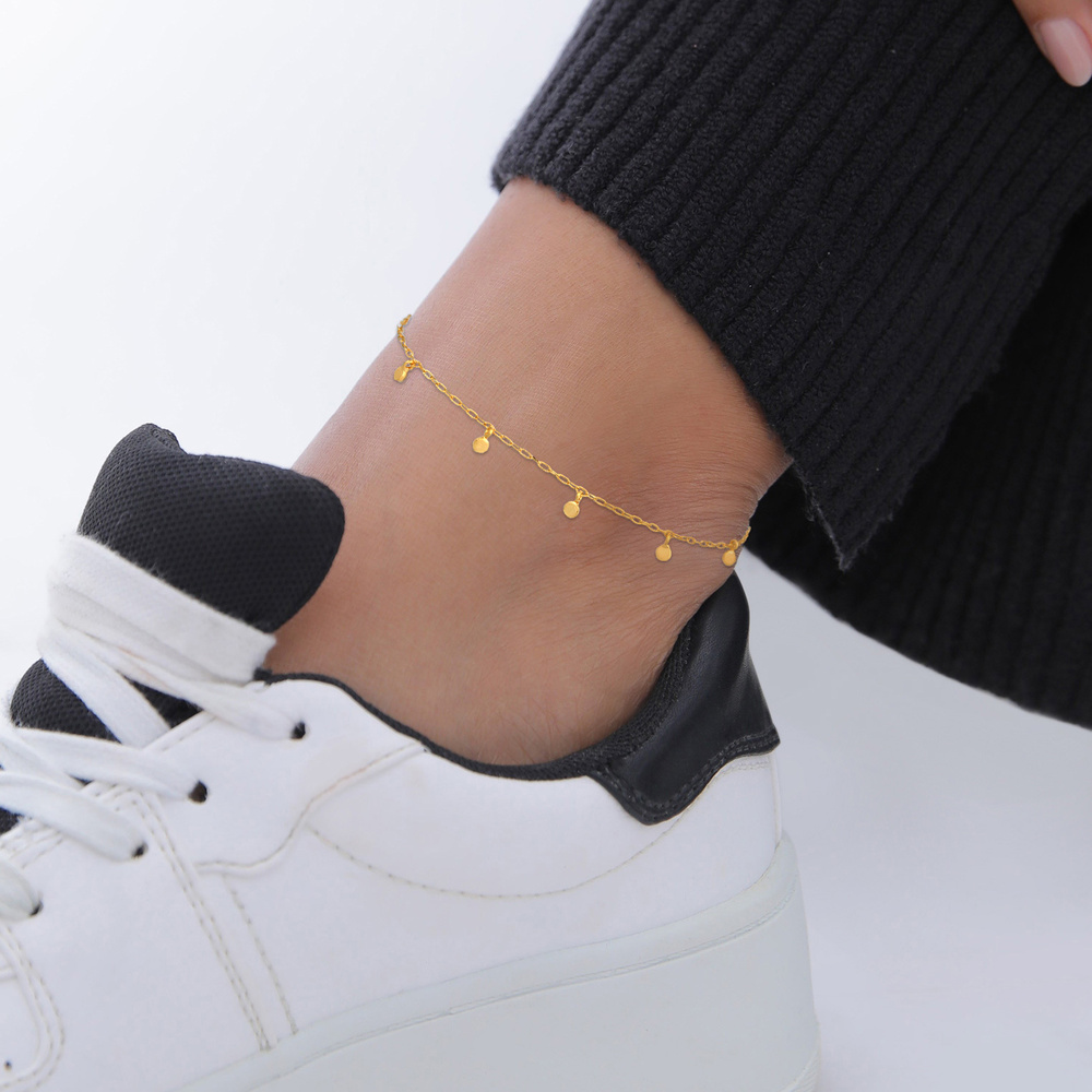 Elli Elli Bracelet de Cheville Femmes bracelet de cheville maillons plaquette en argen Bijoux