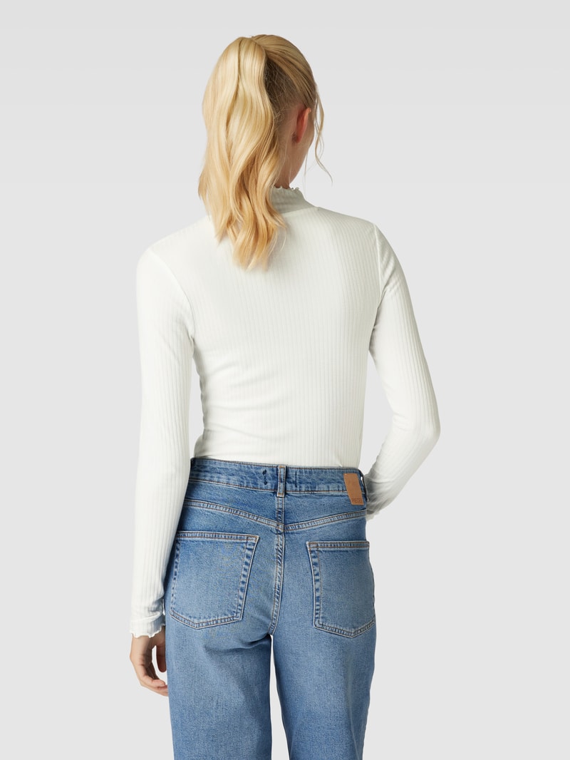 Longsleeve mit Wellensaum in offwhite
