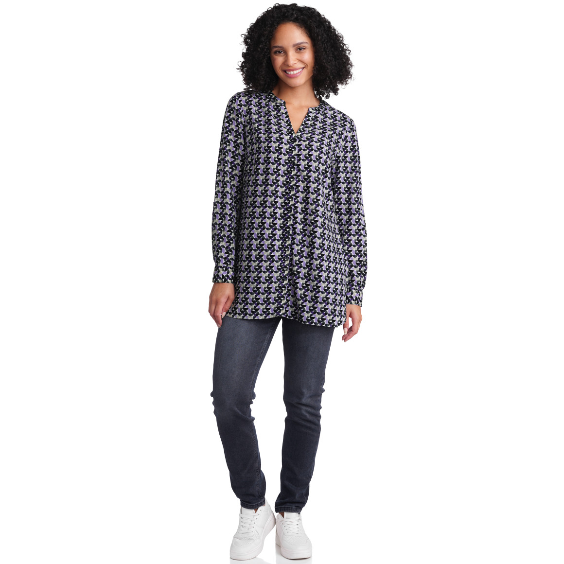Damen Bluse mit Allover-Muster