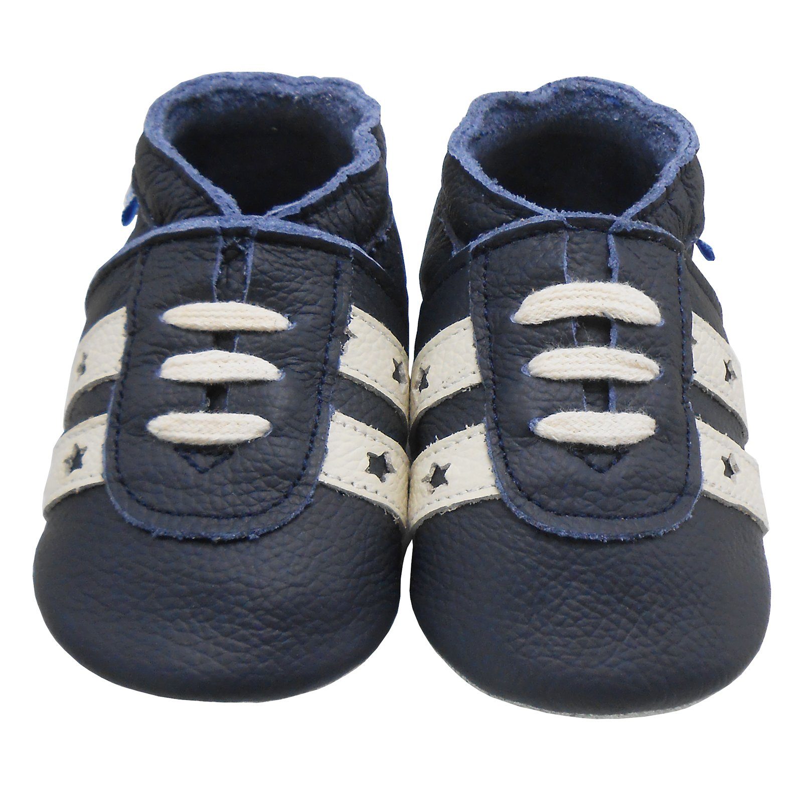 Yalion Weiche Leder Krabbelschuhe Baby Lauflernschuhe Lederpuschen Lauflernschuh