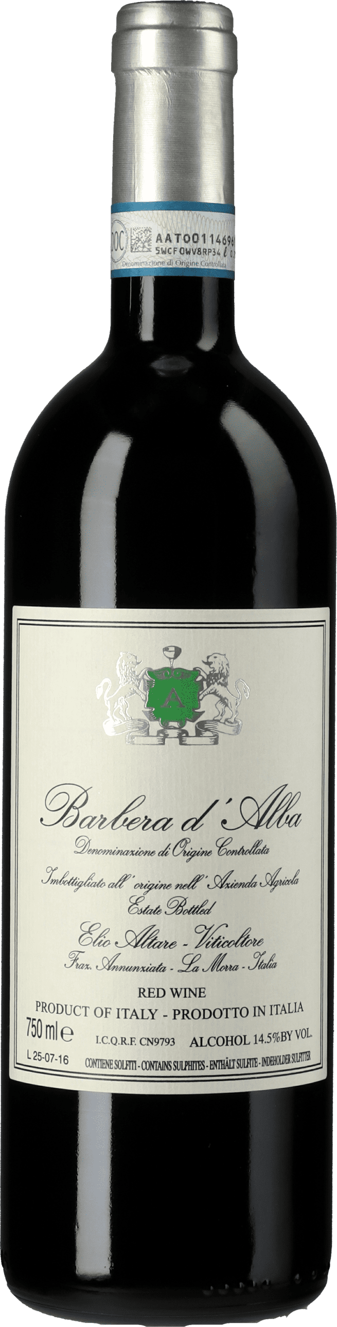 Elio Altare: Barbera d’Alba 2022