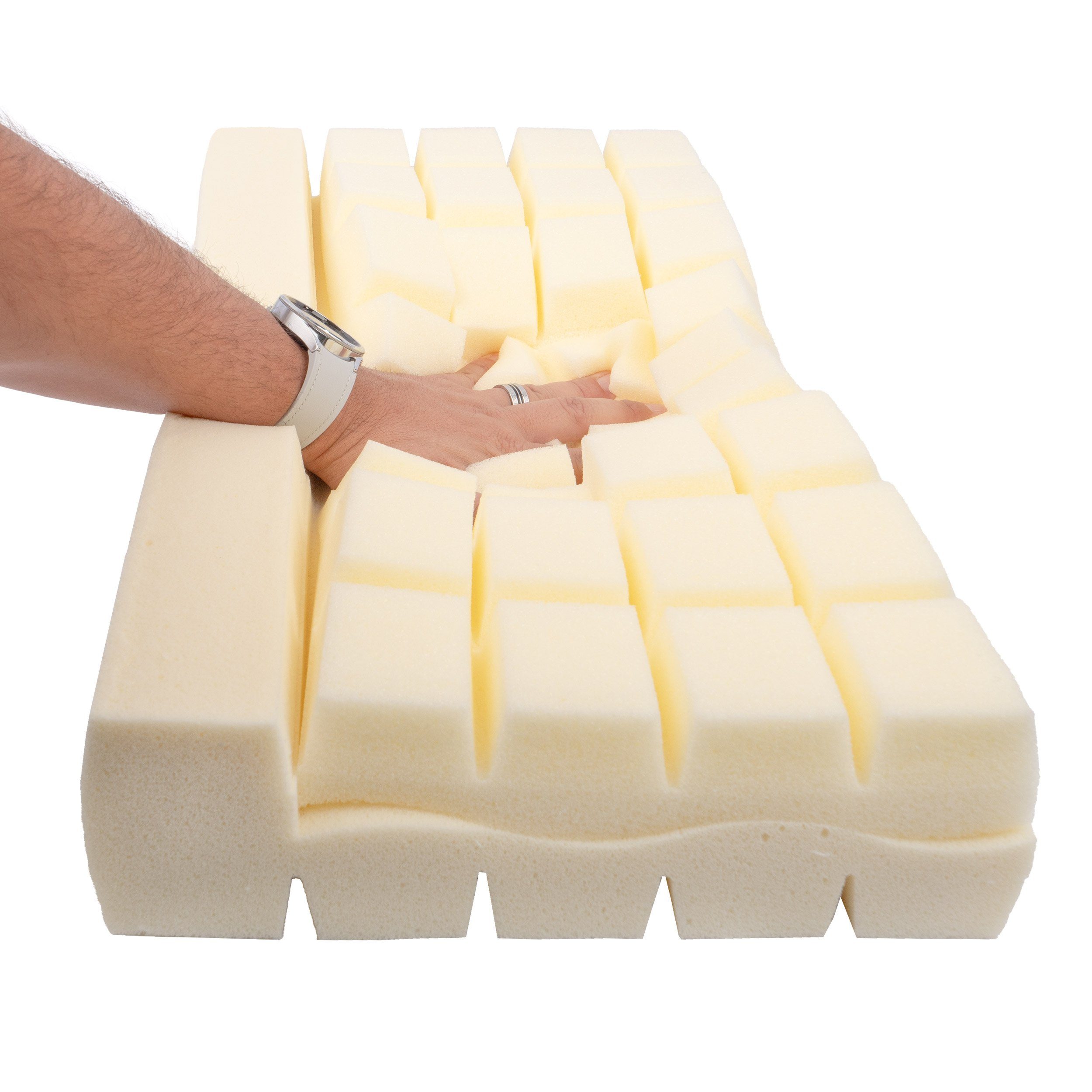 Nackenstützkissen Premium Plus, Traumschloss, Füllung: Viscoschaumkern, Bezug: 100% Polyester, Rückenschläfer, Seitenschläfer, Bauchschläfer, supersoft Ohrenweichzone mit aufwendigem 3D Würfelschnitt (RG50)