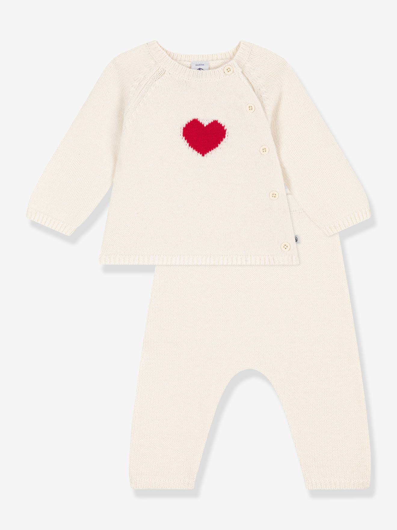 Ensemble 2 pièces PETIT BATEAU blanc imprimé