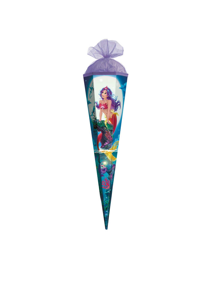 ROTH Schultüte klein Magische Meerjungfrau 50 cm, eckig in Blau günstig kaufen onesize
