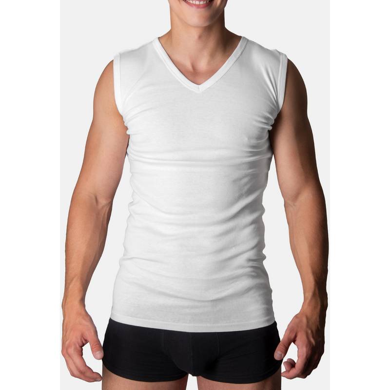 Black Snake 2 Pack V-Neck Muskelshirt Classic Unterhemd Herren